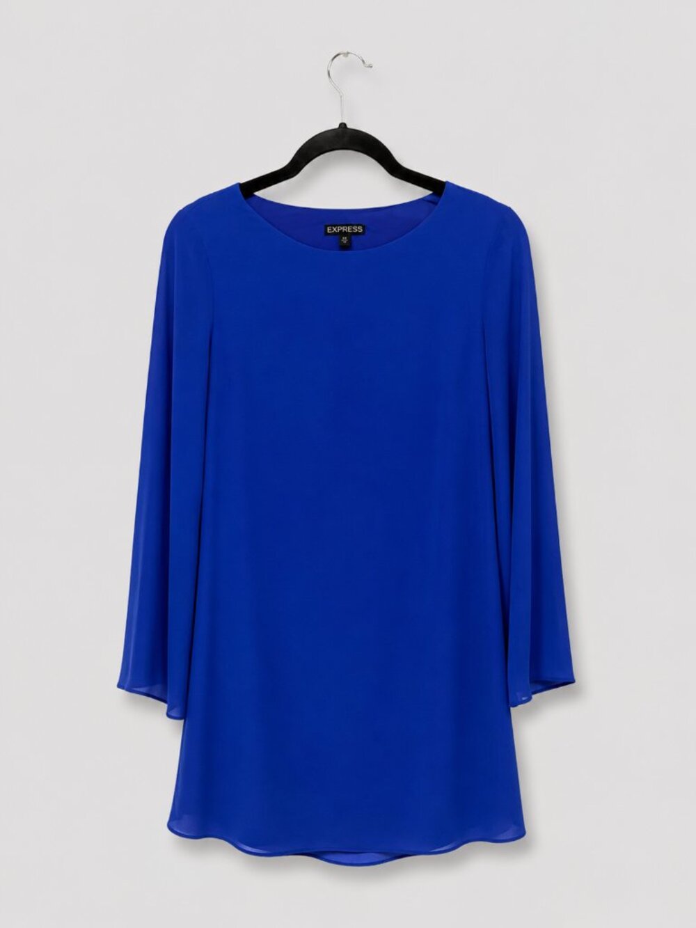 Express royal blue bell-sleeve dress/tunic